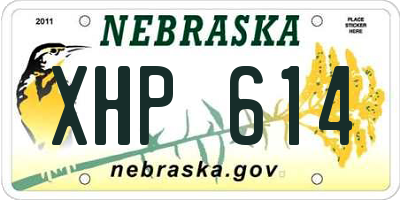 NE license plate XHP614