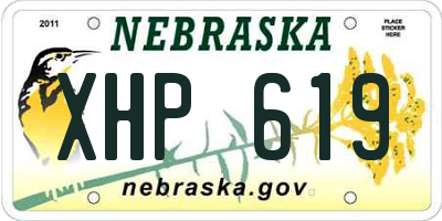 NE license plate XHP619