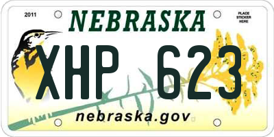 NE license plate XHP623
