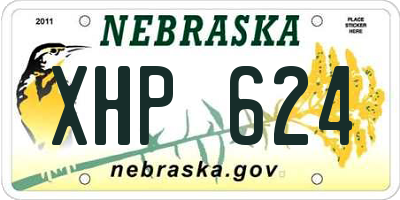 NE license plate XHP624