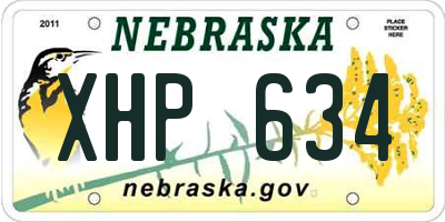 NE license plate XHP634