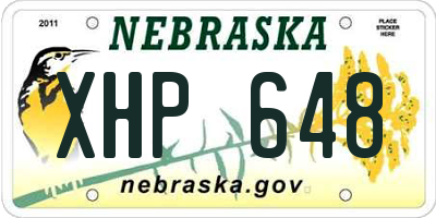 NE license plate XHP648