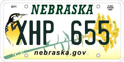 NE license plate XHP655
