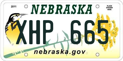 NE license plate XHP665