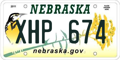NE license plate XHP674