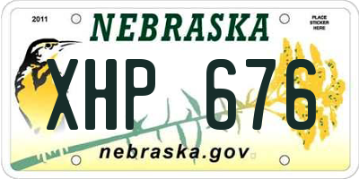 NE license plate XHP676