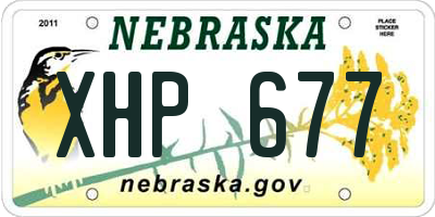 NE license plate XHP677