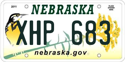 NE license plate XHP683