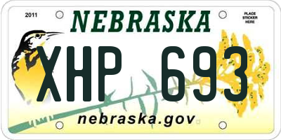 NE license plate XHP693
