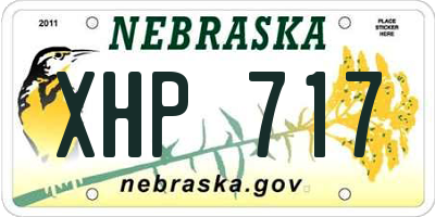 NE license plate XHP717