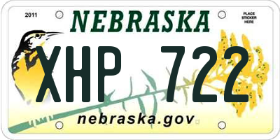 NE license plate XHP722