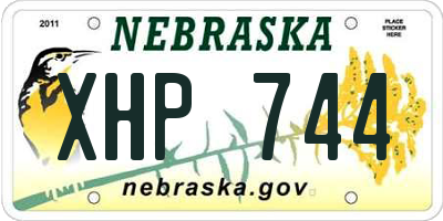 NE license plate XHP744