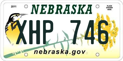NE license plate XHP746