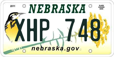 NE license plate XHP748