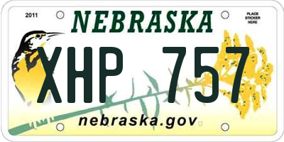 NE license plate XHP757