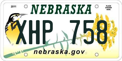 NE license plate XHP758