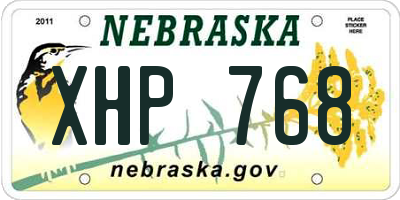 NE license plate XHP768