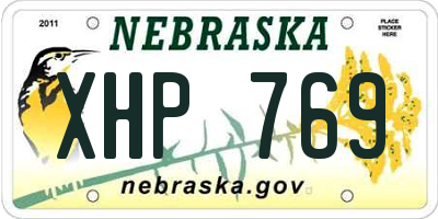 NE license plate XHP769