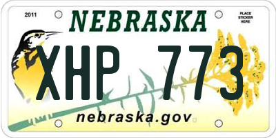 NE license plate XHP773