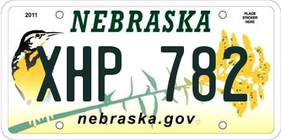 NE license plate XHP782