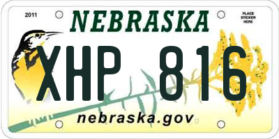 NE license plate XHP816