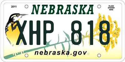 NE license plate XHP818