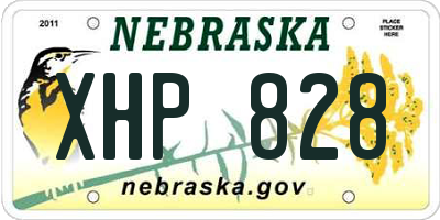 NE license plate XHP828