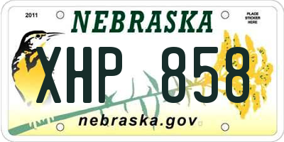 NE license plate XHP858