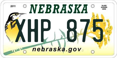 NE license plate XHP875
