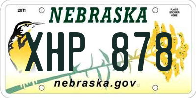NE license plate XHP878