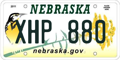 NE license plate XHP880