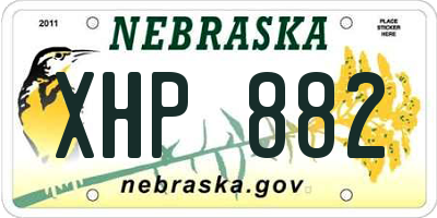 NE license plate XHP882