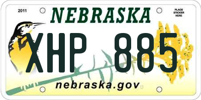 NE license plate XHP885