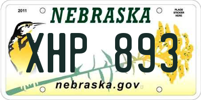 NE license plate XHP893