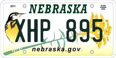 NE license plate XHP895