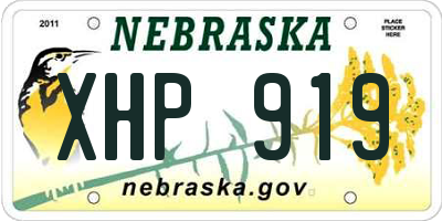 NE license plate XHP919