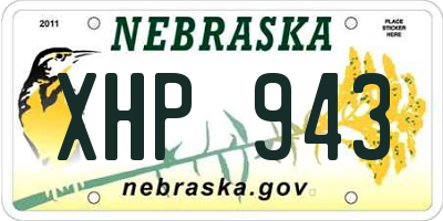 NE license plate XHP943