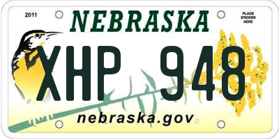 NE license plate XHP948