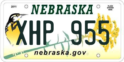 NE license plate XHP955