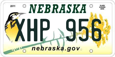 NE license plate XHP956