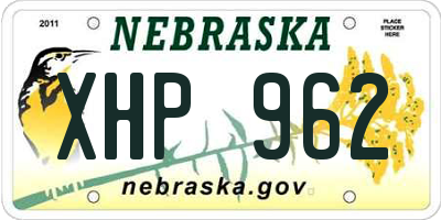 NE license plate XHP962