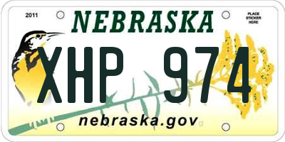 NE license plate XHP974