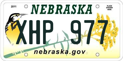 NE license plate XHP977