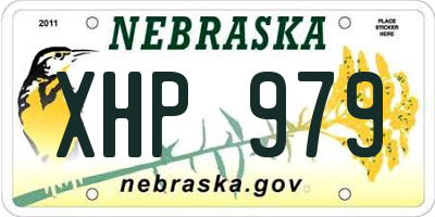 NE license plate XHP979