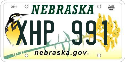 NE license plate XHP991
