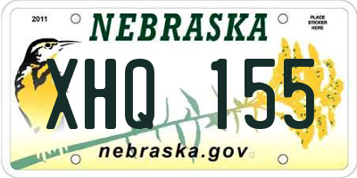 NE license plate XHQ155