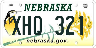 NE license plate XHQ321