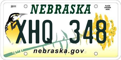 NE license plate XHQ348