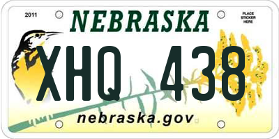 NE license plate XHQ438
