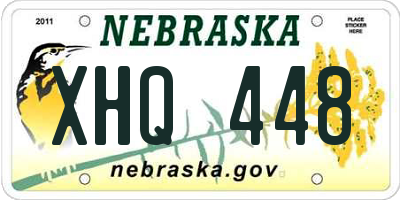 NE license plate XHQ448